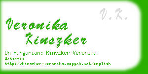 veronika kinszker business card